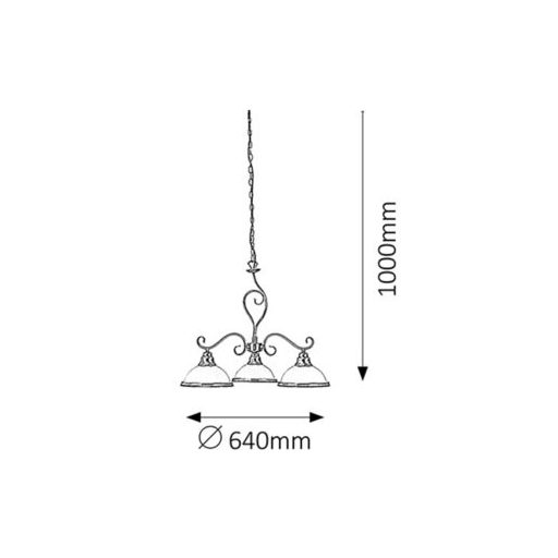 Rábalux Elisett Beltéri lámpa  E27 3x MAX 60 - RAB2753