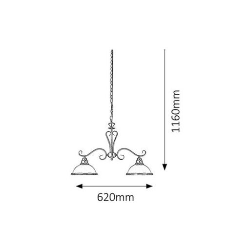 Rábalux Elisett Beltéri lámpa  E27 2x MAX 60 - RAB2757