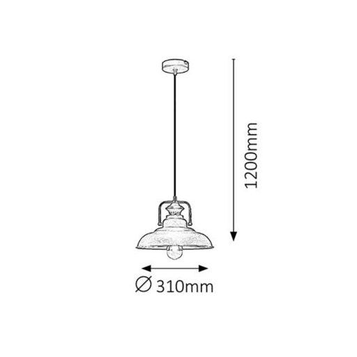 Rábalux Kyle Függeszték E27 1x MAX 60W IP20 barna RAB2930