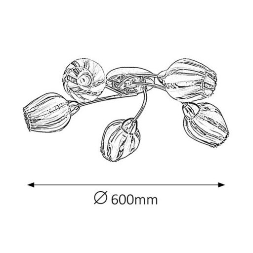 Rábalux Danila Beltéri lámpa  E27 5x MAX 60 - RAB2970