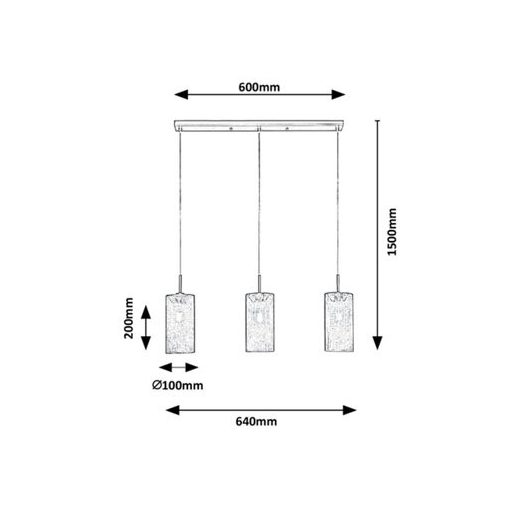 Rábalux Callia Beltéri lámpa  E14 3x MAX 25 - RAB3019