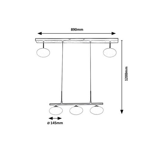 Rábalux Calista Beltéri lámpa  G9 5x MAX 28 - RAB3060