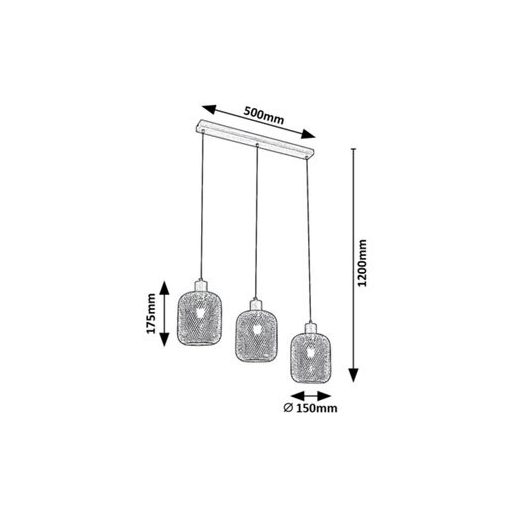 Rábalux Grendel Beltéri lámpa  E27 3x MAX 60 - RAB3132