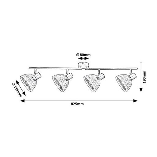 Rábalux Rattan Beltéri lámpa  E14 4x MAX 15 - RAB3136