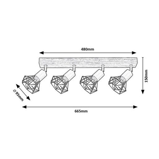 Rábalux Zeus Beltéri lámpa  E14 4x MAX 40 - RAB3140