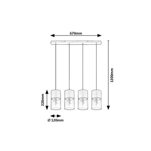 Rábalux Zelkova Beltéri lámpa  E27 4x MAX 40 - RAB3156