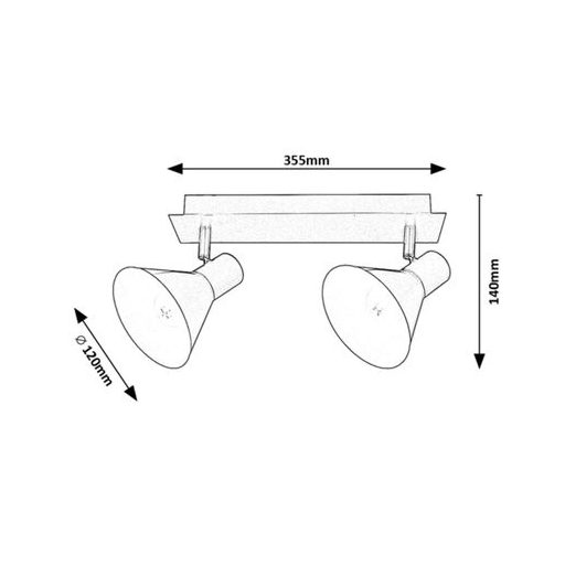 Rábalux Alvaro Beltéri lámpa  E14 2x MAX 40 - RAB3158