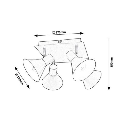 Rábalux Alvaro Beltéri lámpa  E14 4x MAX 40 - RAB3159