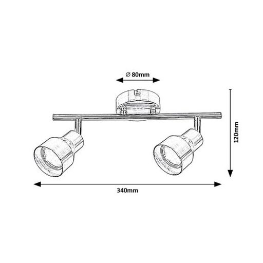 Rábalux Blake Beltéri lámpa  GU10 2x MAX 50 - RAB3184