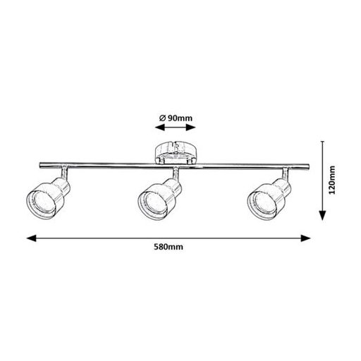 Rábalux Blake Beltéri lámpa  GU10 3x MAX 50 - RAB3185