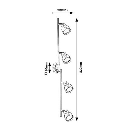 Rábalux Blake Beltéri lámpa  GU10 4x MAX 50 - RAB3186