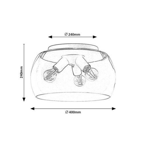 Rábalux Ursula Beltéri lámpa  E27 3x MAX 40 - RAB3189