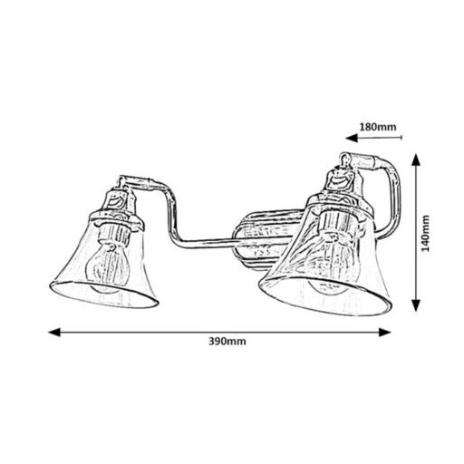 Rábalux Antoine Beltéri lámpa  E14 2x MAX 40 - RAB3208