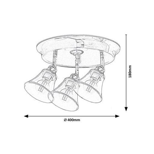 Rábalux Antoine Beltéri lámpa  E14 3x MAX 40 - RAB3210