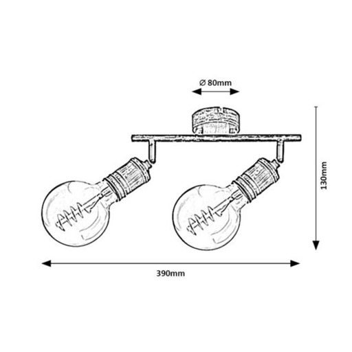 Rábalux Fidel Beltéri lámpa  E27 2x MAX 25 - RAB3215