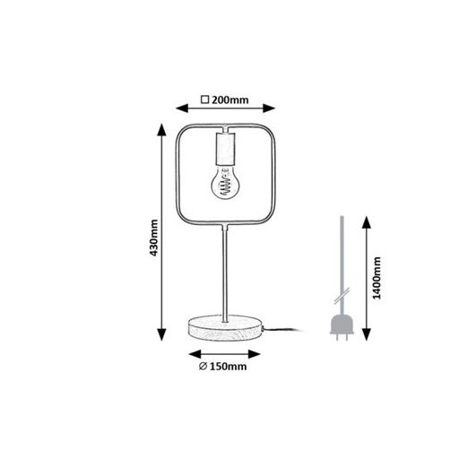 Rábalux Rufin Beltéri lámpa  E27 1x MAX 40 - RAB3219