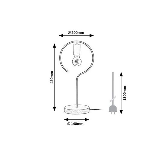 Rábalux Rufin Beltéri lámpa  E27 1x MAX 40 - RAB3220