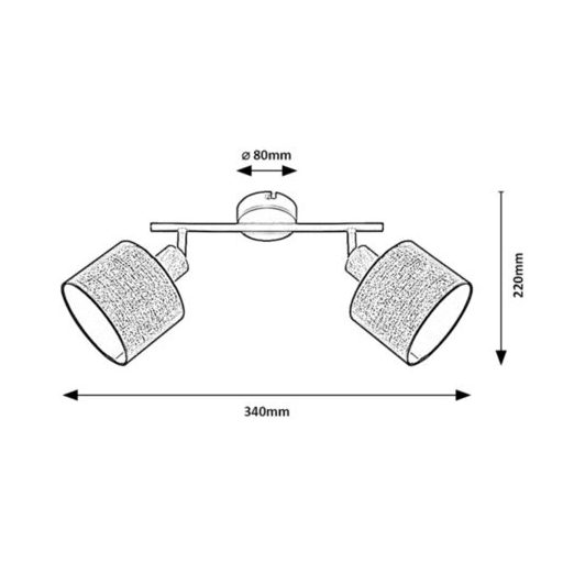 Rábalux Miguel Beltéri lámpa  E14 2x MAX 40 - RAB3245