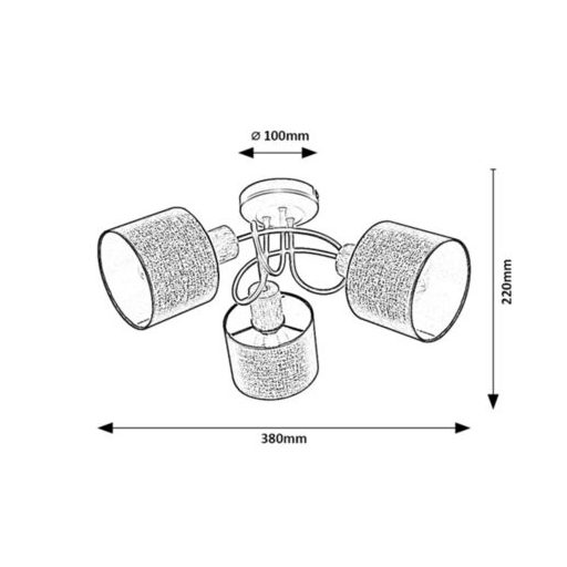 Rábalux Miguel Beltéri lámpa  E14 3x MAX 40 - RAB3246