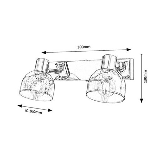 Rábalux Tarien Beltéri lámpa  E14 2x MAX 40 - RAB3249