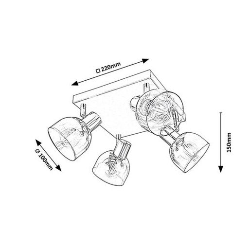 Rábalux Tarien Beltéri lámpa  E14 4x MAX 40 - RAB3250