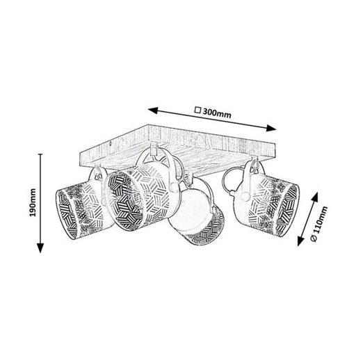 Rábalux Rotem Beltéri lámpa  E14 4x MAX 40 - RAB3299