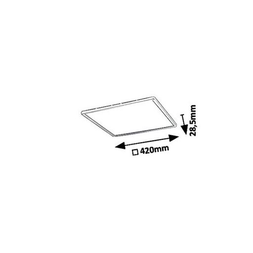 Rábalux Pavel Ráépíthető és Beépíthető lámpa LED 420x420mm 22W 3 lépéses falikapcsolós dimmelés, backlight effekt 4000K IP20 fehér RAB3430