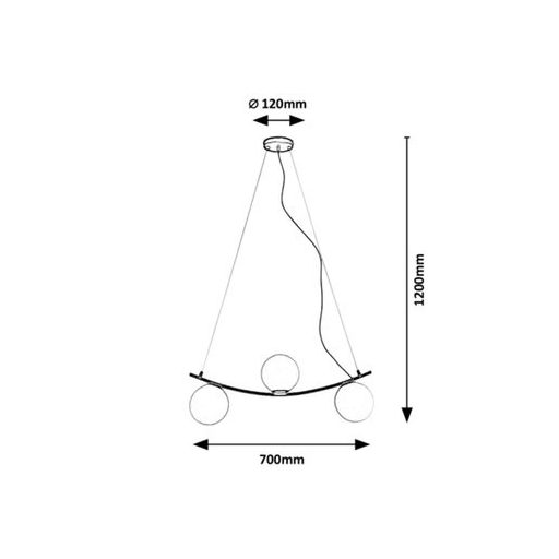 Rábalux Aslan Beltéri lámpa  E14 C37 3x MAX 5 - RAB3469