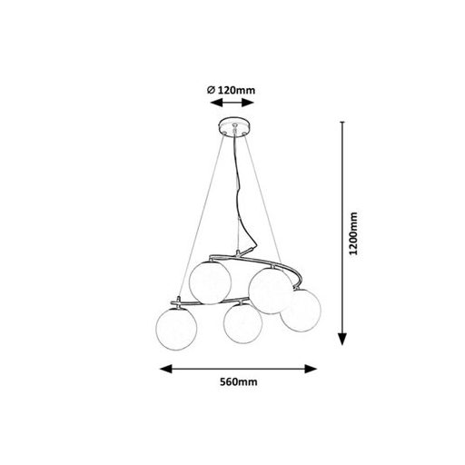 Rábalux Aslan Beltéri lámpa  E14 C37 5x MAX 5 - RAB3470