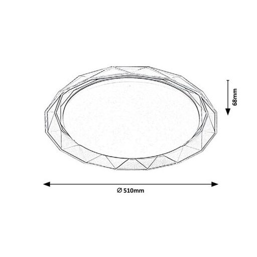 Rábalux Arcadia Beltéri lámpa meleg fehér LED 48 - RAB3482