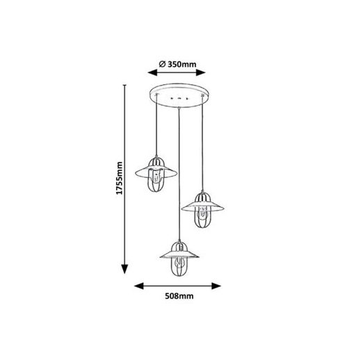 Rábalux Nesrin Beltéri lámpa  E27 3x MAX 40 - RAB3520