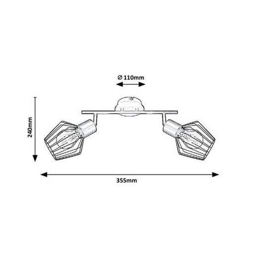Rábalux Belano Beltéri lámpa  E27 2x MAX 40 - RAB3535