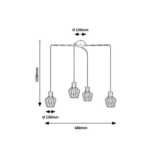 Rábalux Belano Beltéri lámpa  E27 4x MAX 40 - RAB3540