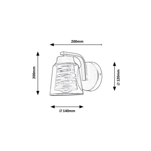 Rábalux Zenaida Beltéri lámpa  E27 1x MAX 60 - RAB3542