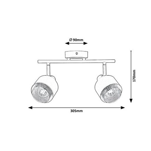 Rábalux Fedora Beltéri lámpa  E14 2x MAX 40 - RAB3548