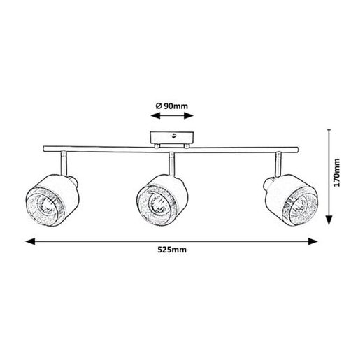 Rábalux Fedora Beltéri lámpa  E14 3x MAX 40 - RAB3549
