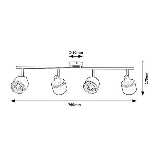 Rábalux Fedora Beltéri lámpa  E14 4x MAX 40 - RAB3550