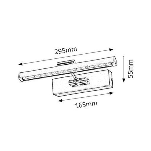 Rábalux Picture guard Képmegvilágító lámpa LED 5W 3000K IP20 króm RAB3640