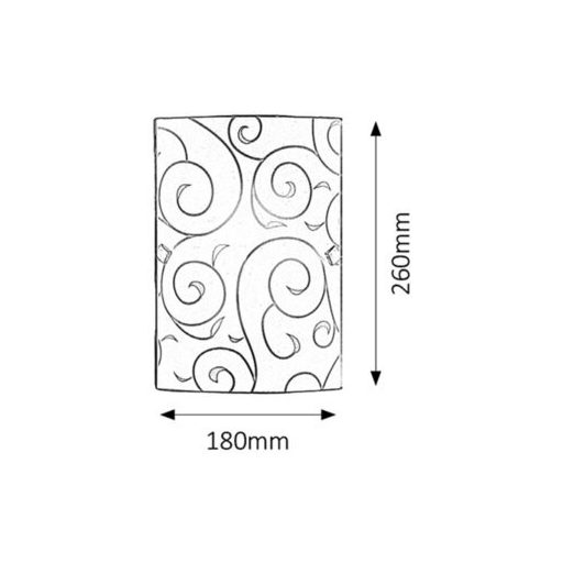 Rábalux Harmony Lux Fali lámpa E27 1x MAX 60W IP20 fehér mintás RAB3850