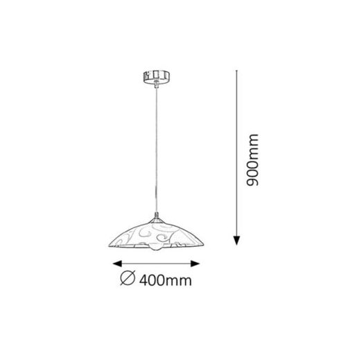 Rábalux Harmony Lux Függeszték E27 1x MAX 60W IP20 fehér mintás RAB3856