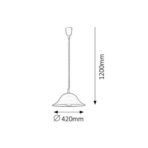 Rábalux Alabastro Függeszték E27 1x MAX 60W rolly IP20 fehér alabástrom üveg RAB3904