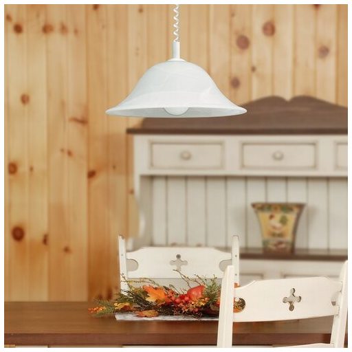 Rábalux Alabastro Függeszték E27 1x MAX 60W rolly IP20 fehér alabástrom üveg RAB3904