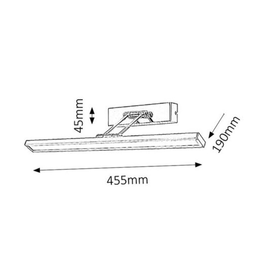 Rábalux Picture slim Képmegvilágító lámpa LED 8W 4000K IP20 króm RAB3907