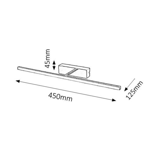 Rábalux Picture slim Képmegvilágító lámpa LED 8W 4000K IP20 króm RAB3909