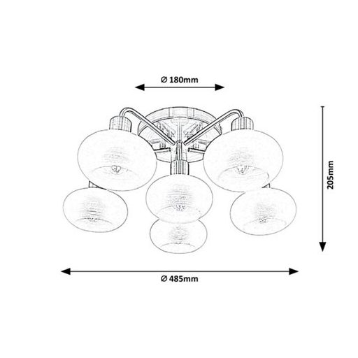 Rábalux Sorina Beltéri lámpa  E14 6x MAX 40 - RAB3918