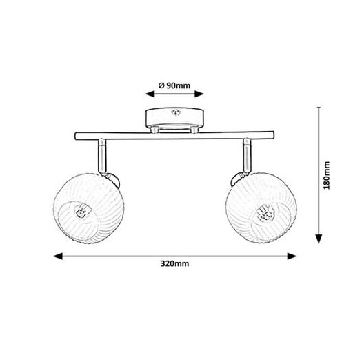 Rábalux Soraya Beltéri lámpa  E14 2x MAX 40 - RAB3967