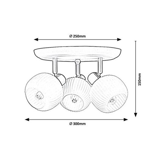 Rábalux Soraya Beltéri lámpa  E14 3x MAX 40 - RAB3968