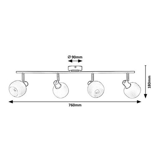 Rábalux Soraya Beltéri lámpa  E14 4x MAX 40 - RAB3969