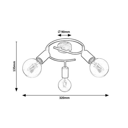 Rábalux Pablo Beltéri lámpa  E27 3x MAX 40 - RAB3978
