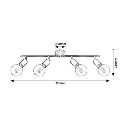 Rábalux Pablo Beltéri lámpa  E27 4x MAX 40 - RAB3979